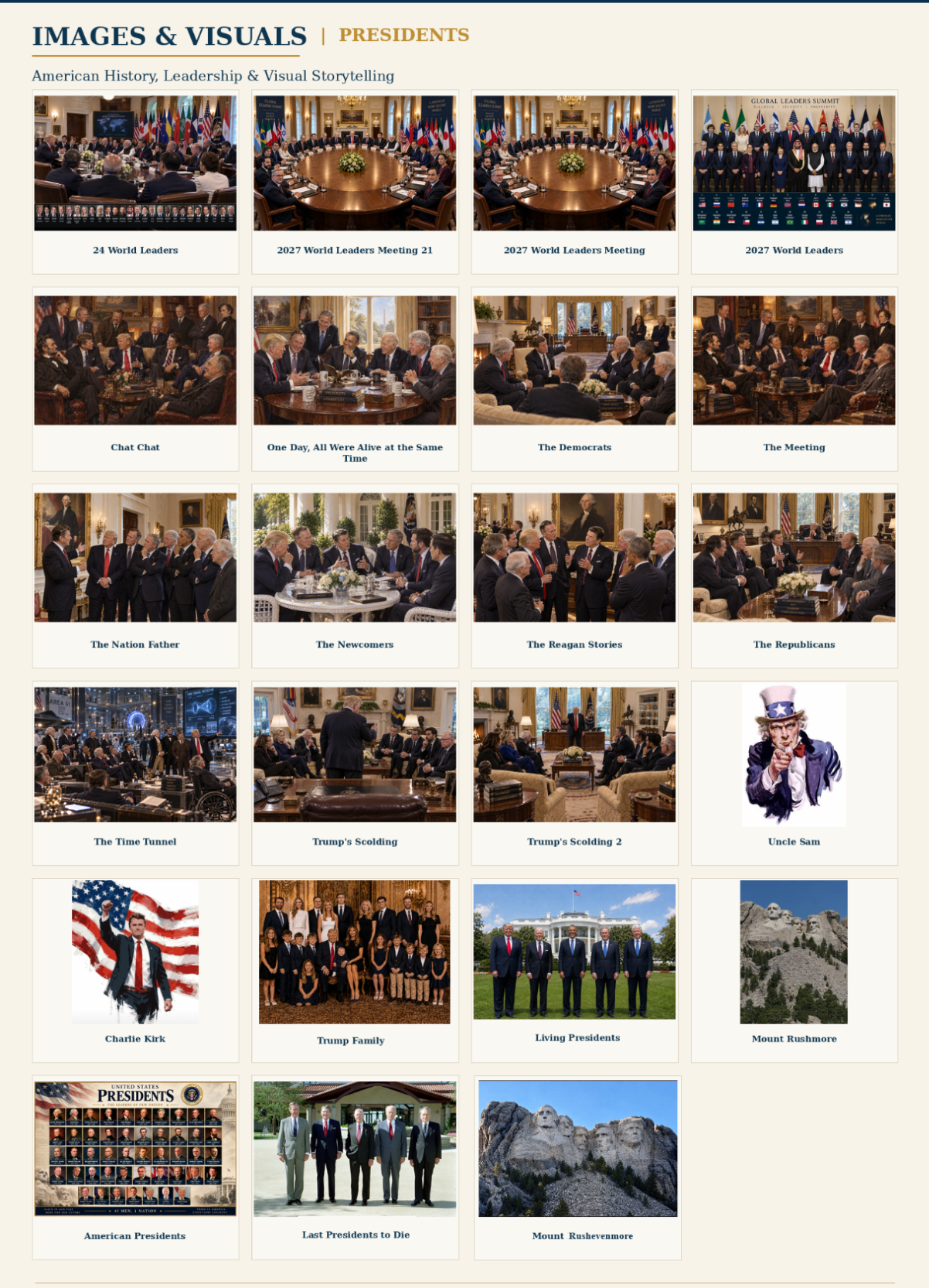 Images and Visuals - Presidents